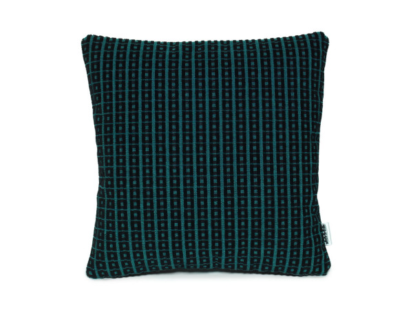 Square Grid (Blue) Moquette Cushion - 40×40cm