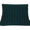 Square Grid (Blue) Moquette Cushion - 40×40cm
