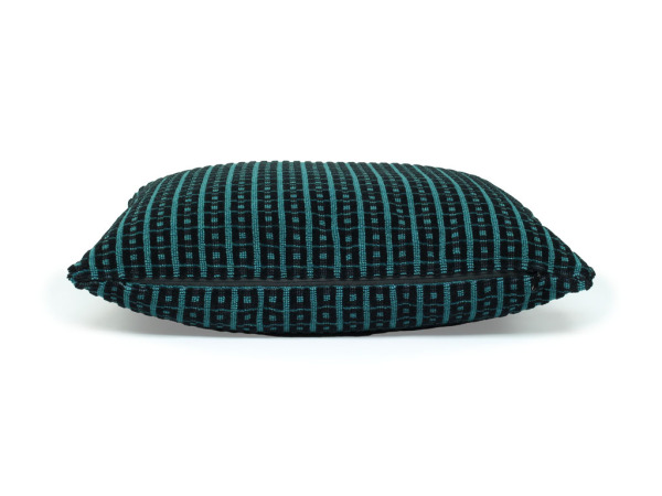 Square Grid (Blue) Moquette Cushion - 40×40cm