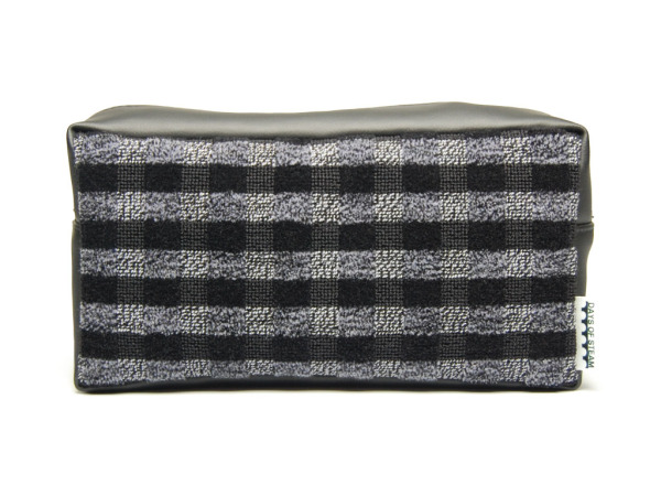 Charcoal Check Washbag