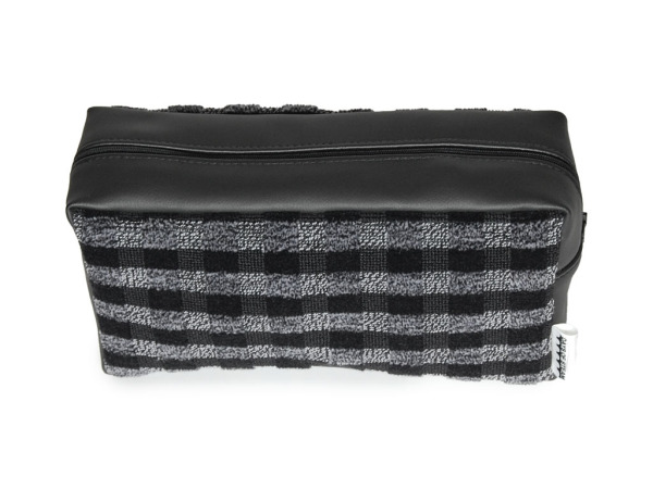 Charcoal Check Washbag